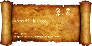 Noszál Kinga névjegykártya